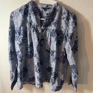 Lucky Brand blue floral top